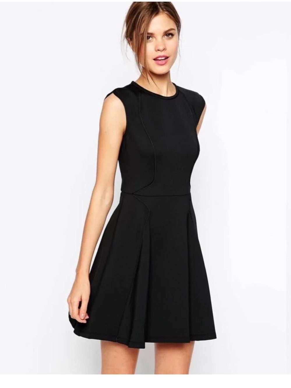 Ted Baker London Kipp Black Sleeveless Fit-and-Flare Mini Dress ❤️❤️